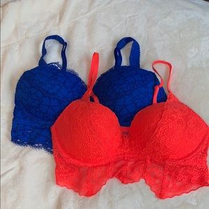 Pink by Victoria’s Secret bralettes! Size M